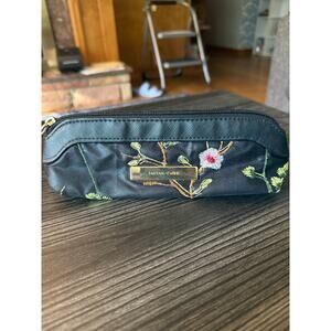 Tartan + Twine Embroidered Flower Pencil Case